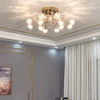 Valentina Fleur Nordique LED Plafonnier Verre Salon - Neutralighting