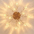 Valentina Fleur Nordique LED Plafonnier Verre Salon - Neutralighting