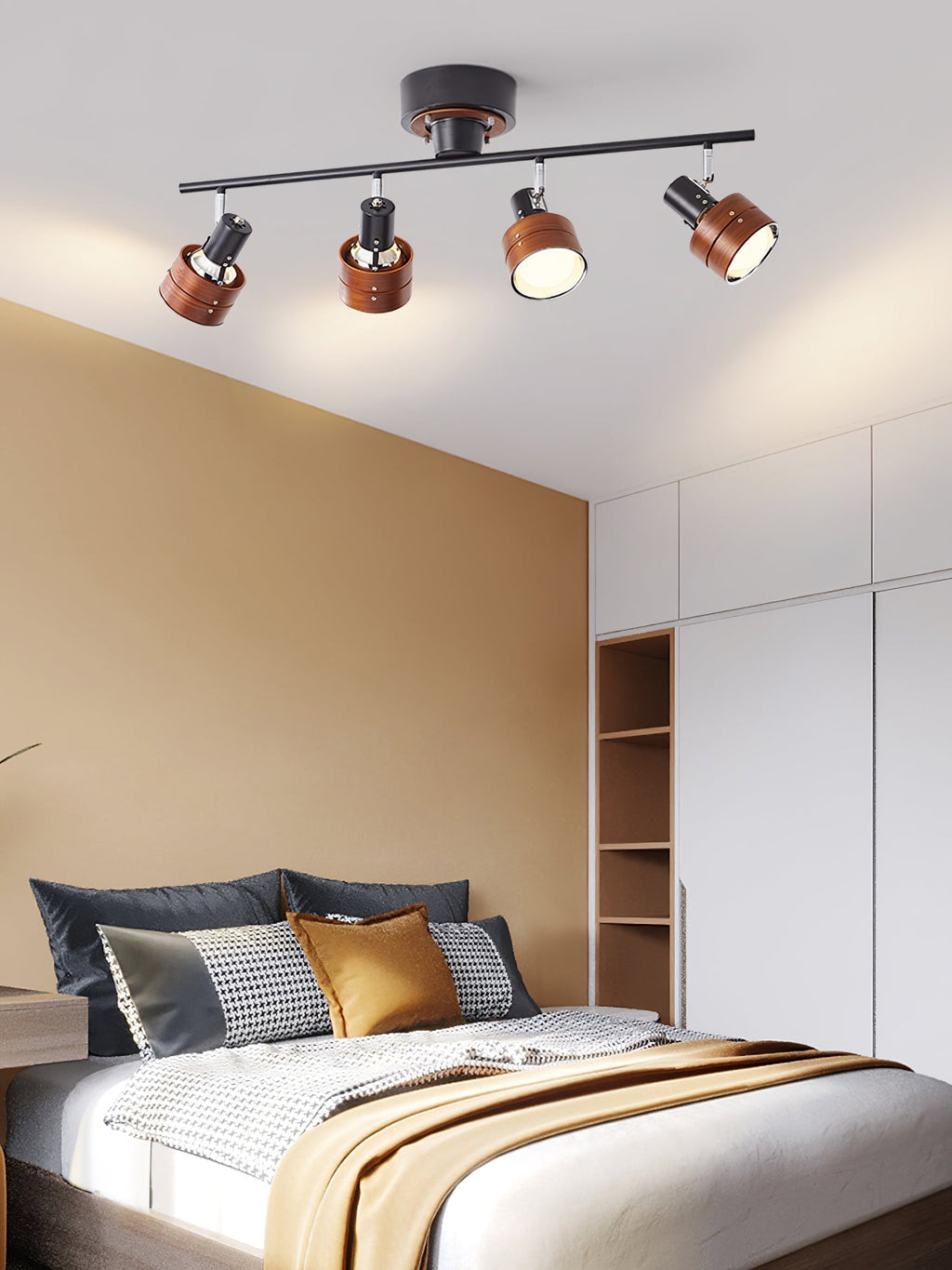 Esorila Plafonnier Nordique Cylindrique à 4 Spots Métalliques - Neutralighting