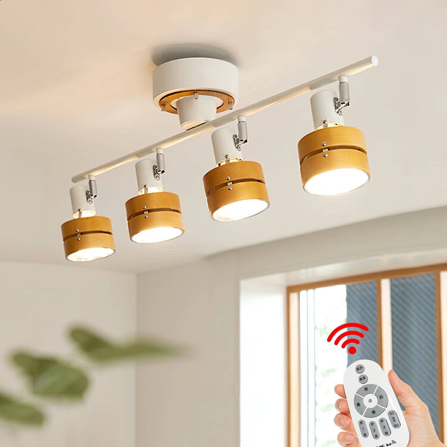 Esorila Plafonnier Nordique Cylindrique à 4 Spots Métalliques - Neutralighting