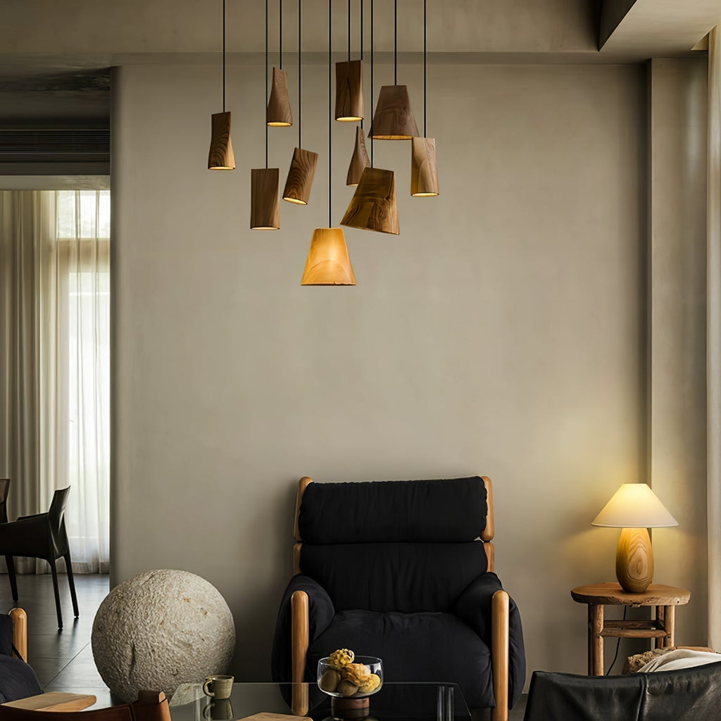 Vetra Lampe Pendante en Bois Rustique - Neutralighting