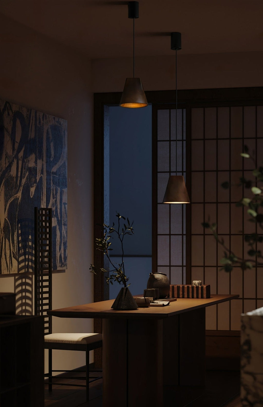 Vetra Lampe Pendante en Bois Rustique - Neutralighting