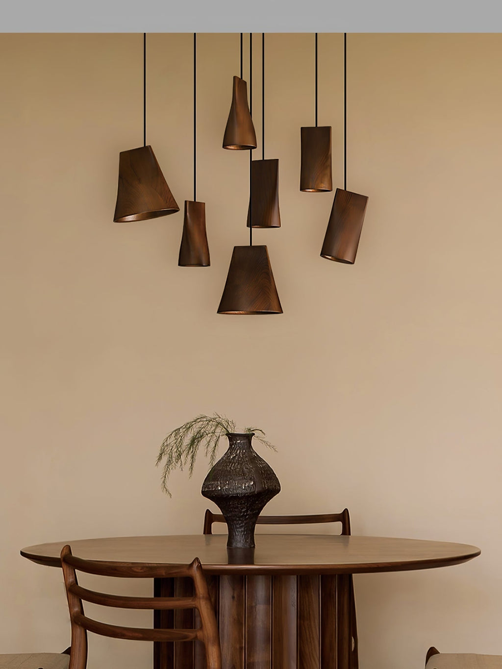 Vetra Lampe Pendante en Bois Rustique - Neutralighting