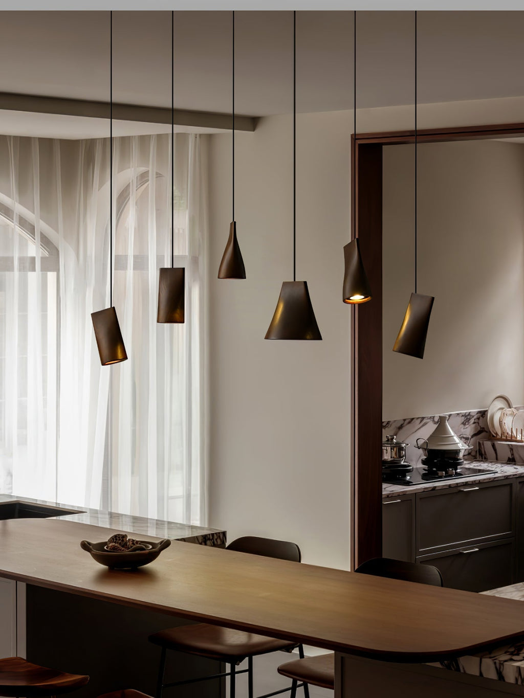 Vetra Lampe Pendante en Bois Rustique - Neutralighting
