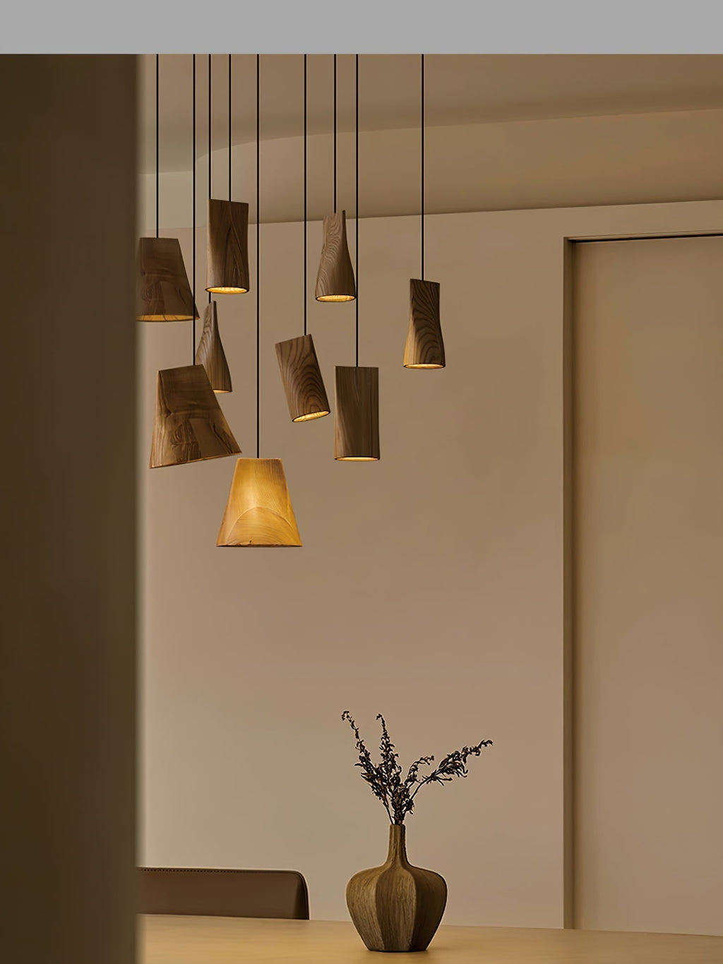 Vetra Lampe Pendante en Bois Rustique - Neutralighting