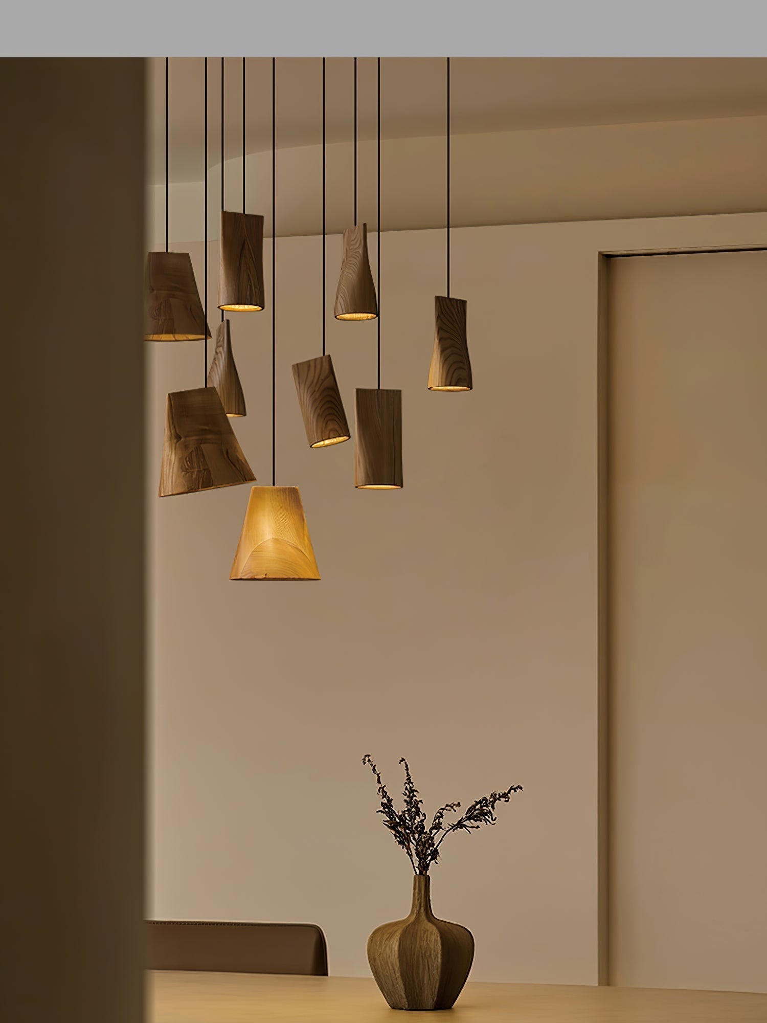 Vetra Lampe Pendante en Bois Rustique - Neutralighting