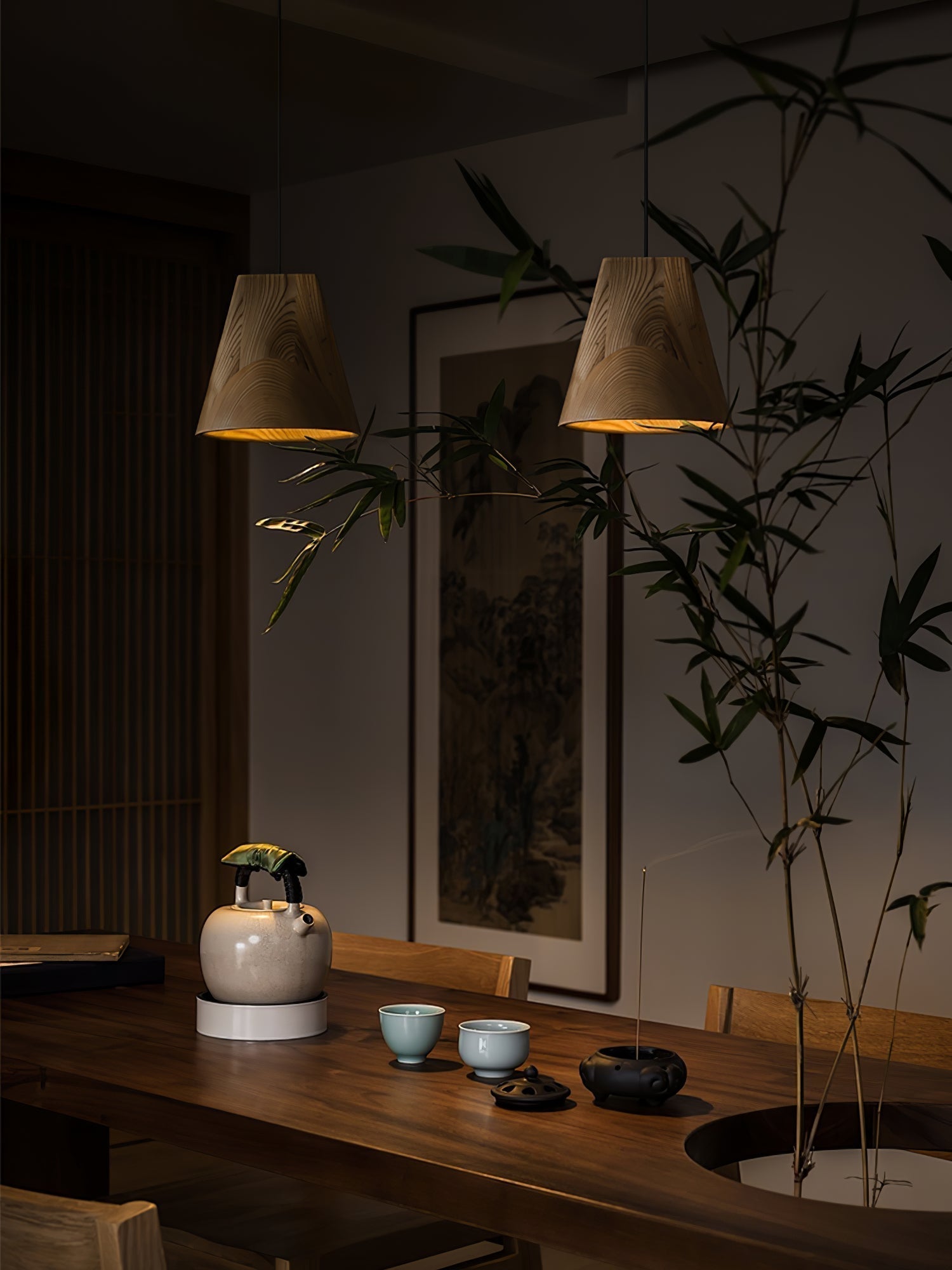 Vetra Lampe Pendante en Bois Rustique - Neutralighting