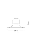 Nordisk Lampe Pendante Évasée Rouge LED Moderne - Neutralighting