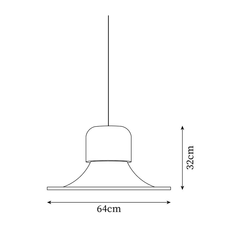 Nordisk Lampe Pendante Évasée Rouge LED Moderne - Neutralighting