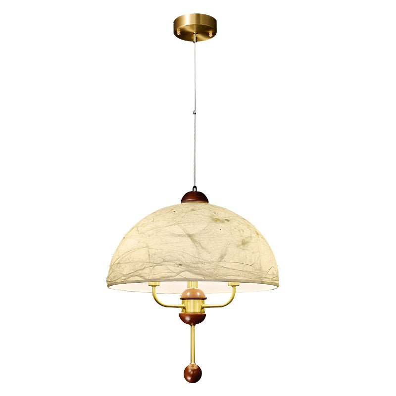 Varaeia Suspension Élégante en Tissu Fleuri et Bois - Neutralighting