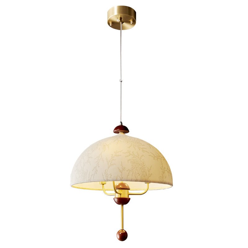 Varaeia Suspension Élégante en Tissu Fleuri et Bois - Neutralighting