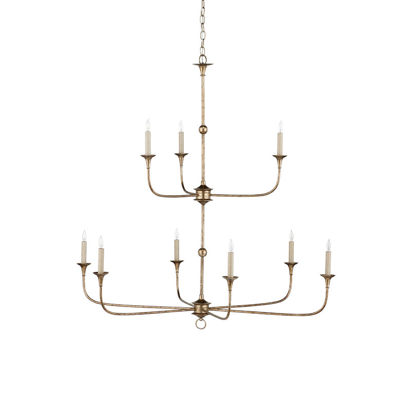 Wisp Grand Lustre en Métal de Bronze Industriel Vintage - Neutralighting