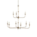 Wisp Grand Lustre en Métal de Bronze Industriel Vintage - Neutralighting