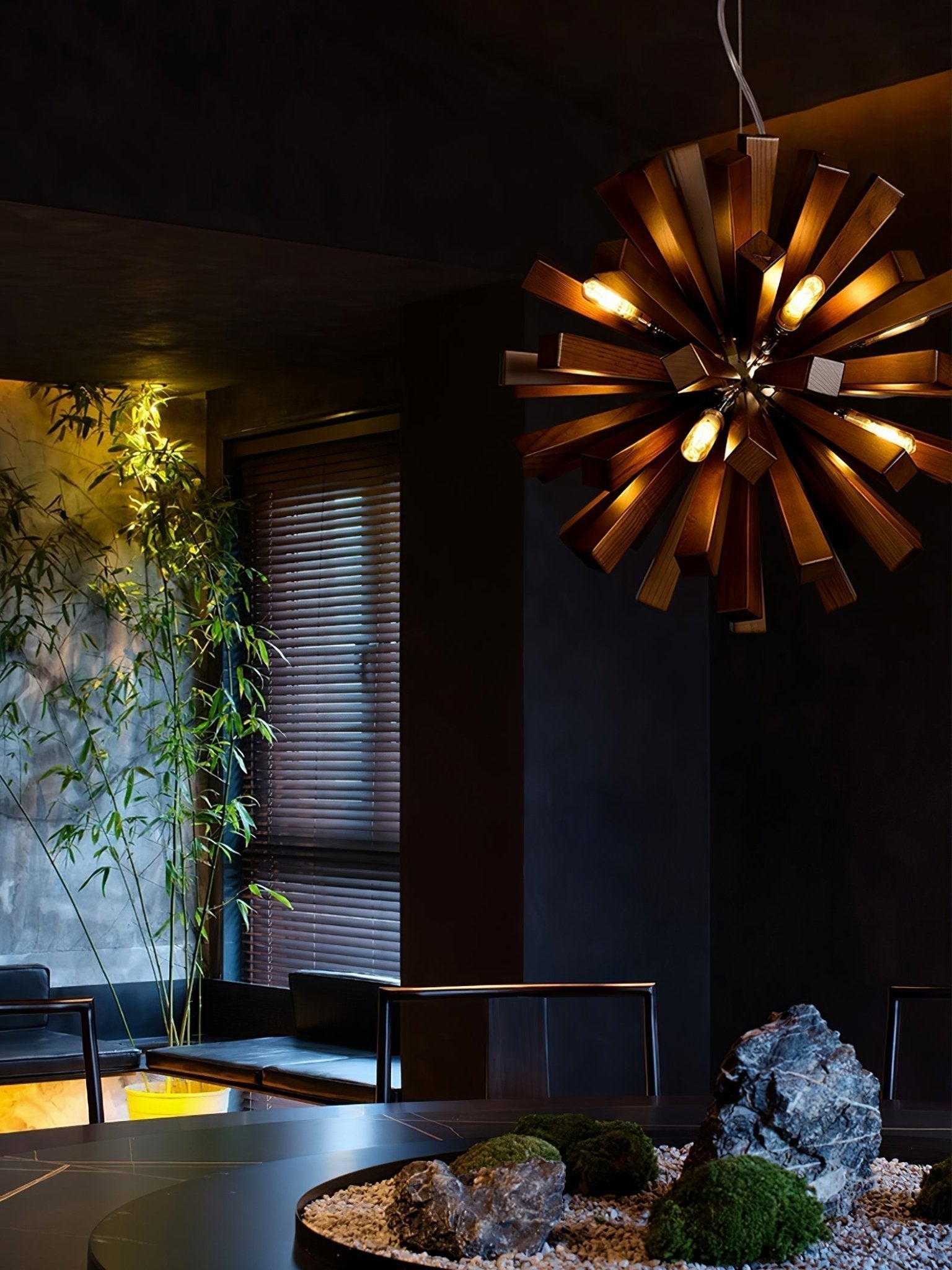 Nova Chandelier Art Nordic Premium en Bois Éclatant - Neutralighting