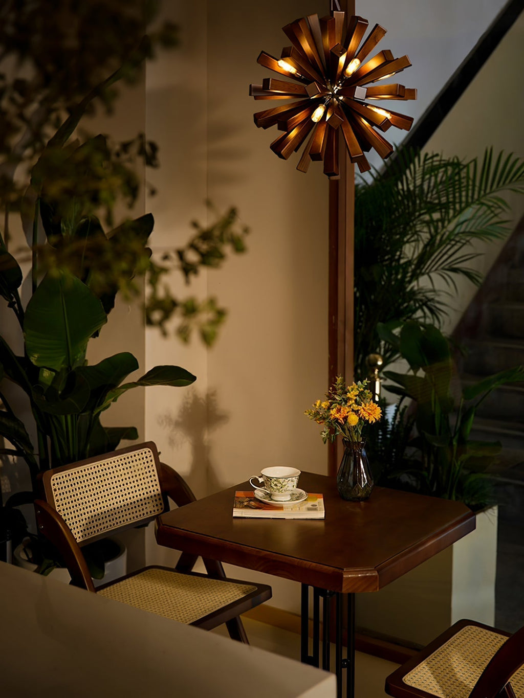 Nova Chandelier Art Nordic Premium en Bois Éclatant - Neutralighting