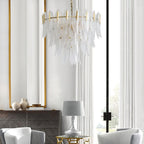 Ivthayra Lustre Postmoderne en Laiton et Verre de Luxe - Neutralighting