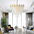 Ivthayra Lustre Postmoderne en Laiton et Verre de Luxe - Neutralighting