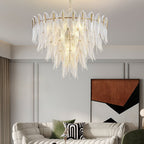 Ivthayra Lustre Postmoderne en Laiton et Verre de Luxe - Neutralighting