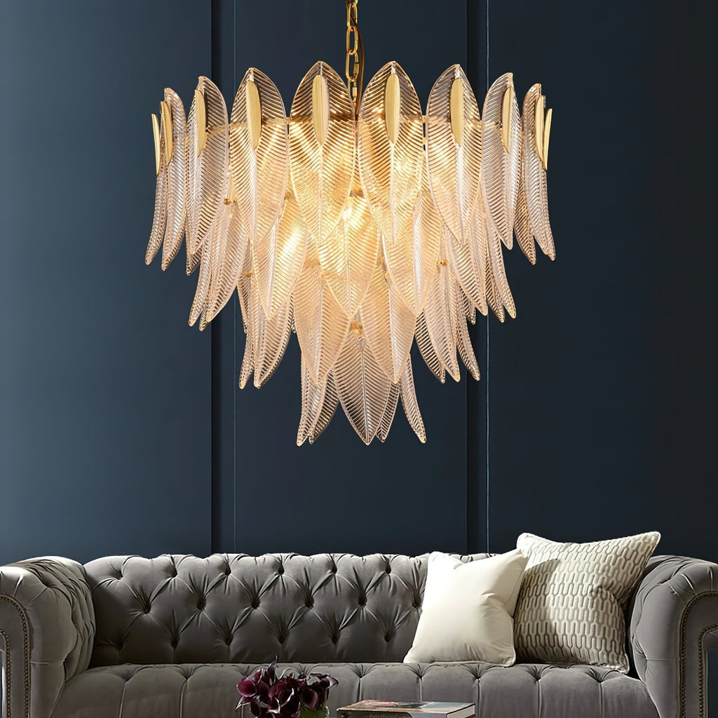 Ivthayra Lustre Postmoderne en Laiton et Verre de Luxe - Neutralighting