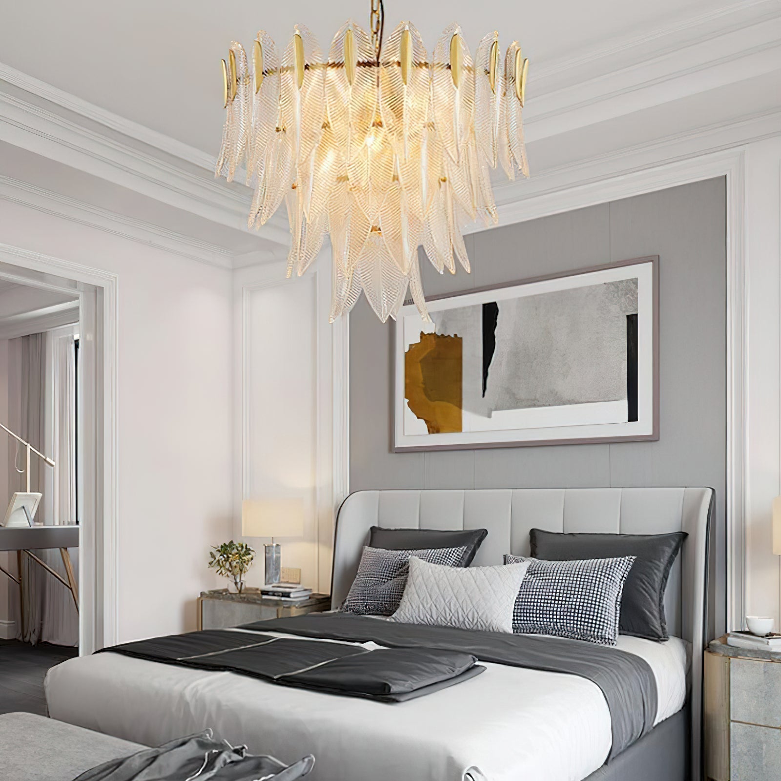 Ivthayra Lustre Postmoderne en Laiton et Verre de Luxe - Neutralighting