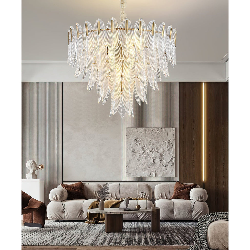 Ivthayra Lustre Postmoderne en Laiton et Verre de Luxe - Neutralighting
