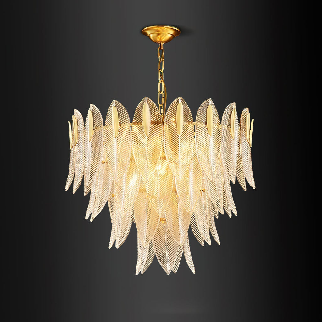 Ivthayra Lustre Postmoderne en Laiton et Verre de Luxe - Neutralighting