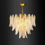 Ivthayra Lustre Postmoderne en Laiton et Verre de Luxe - Neutralighting