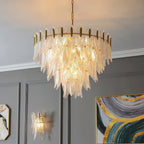 Ivthayra Lustre Postmoderne en Laiton et Verre de Luxe - Neutralighting