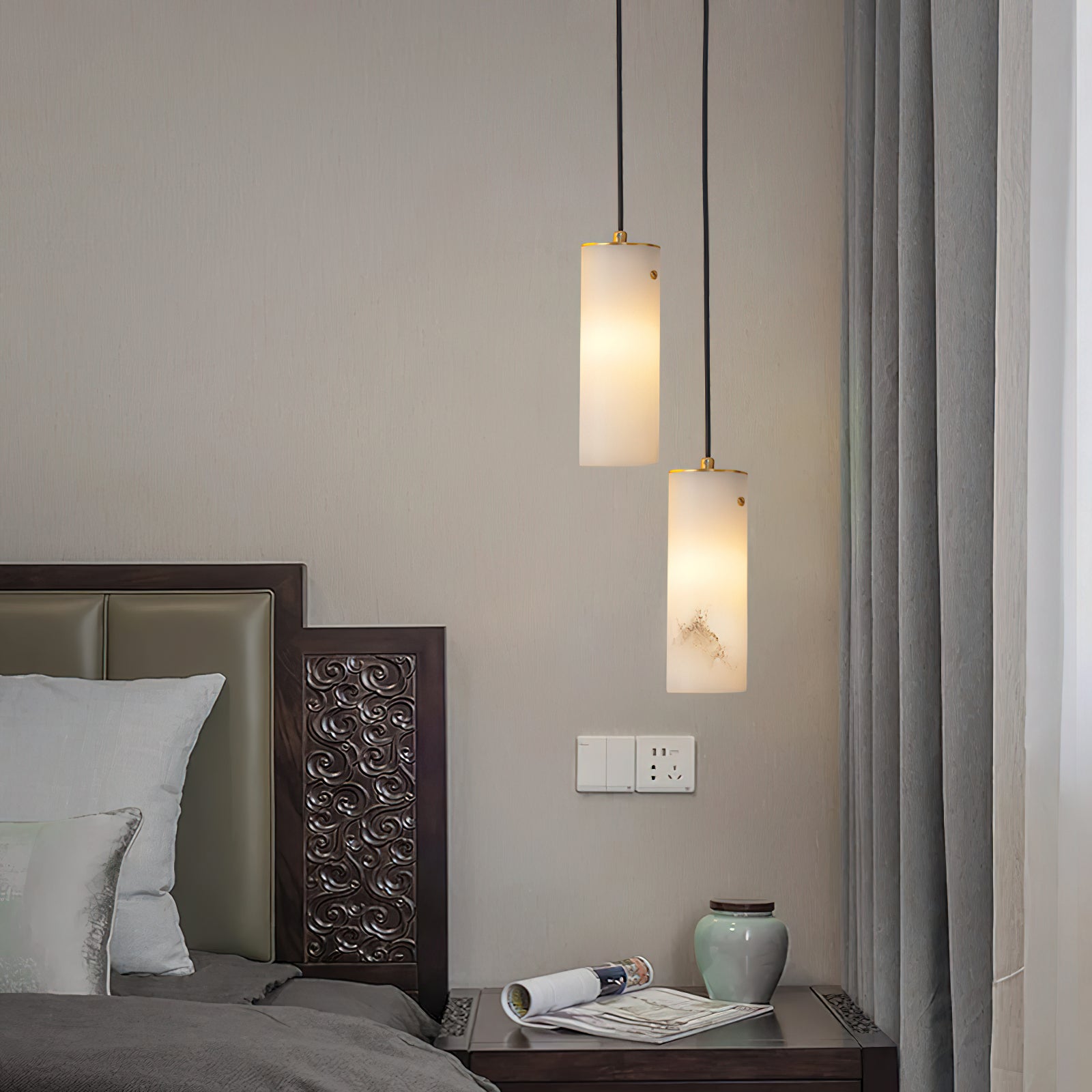 Lyvina Suspension Verticale Minimaliste Moderne en Albâtre - Neutralighting