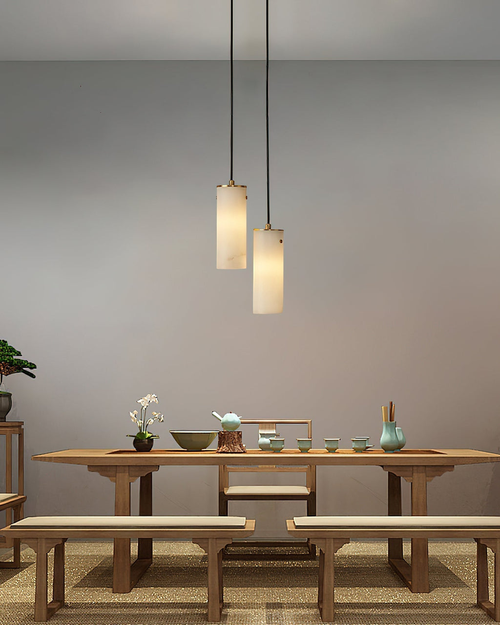 Lyvina Suspension Verticale Minimaliste Moderne en Albâtre - Neutralighting