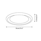 Nuria Lumière de pPlafond en Acrylique Circulaire Minimaliste en Béton - Neutralighting