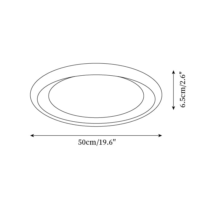 Nuria Lumière de pPlafond en Acrylique Circulaire Minimaliste en Béton - Neutralighting