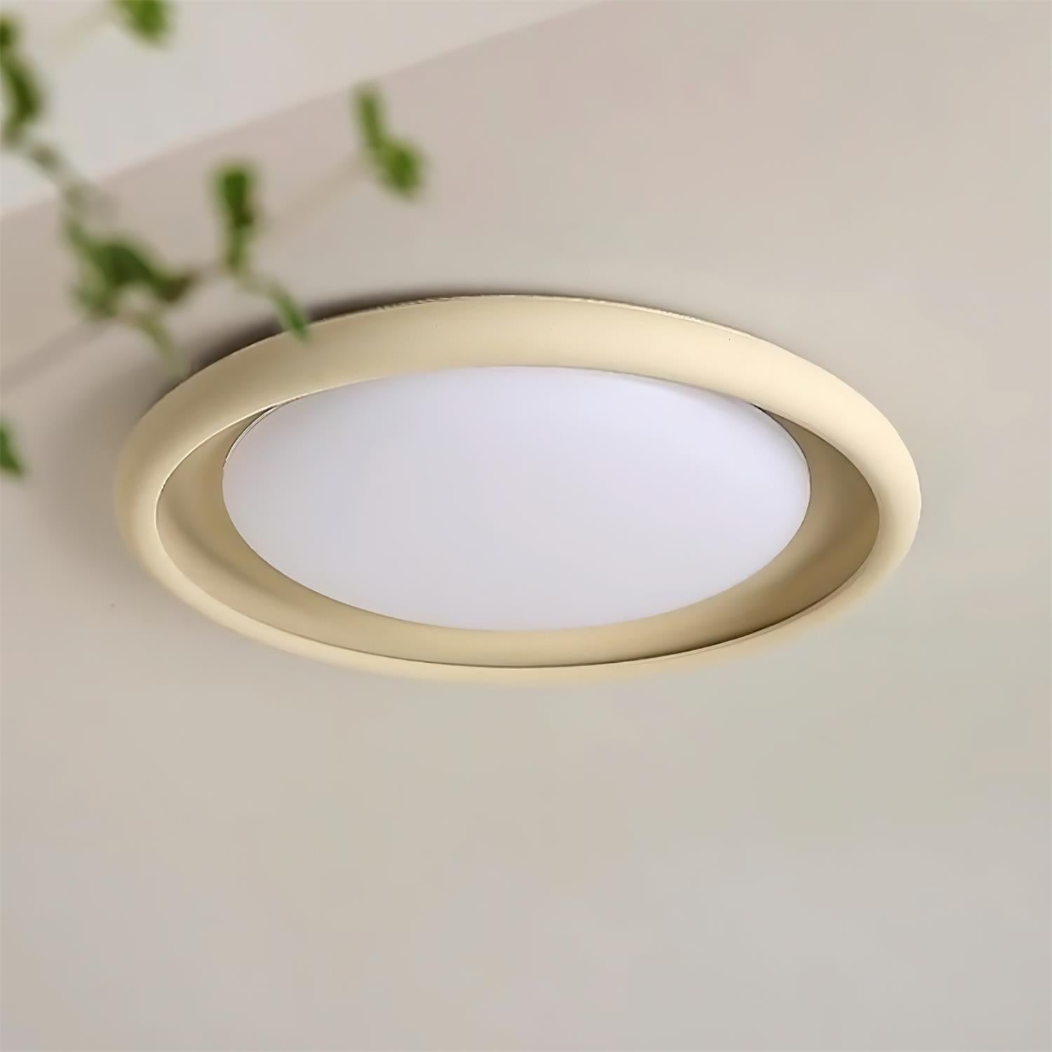 Nuria Lumière de pPlafond en Acrylique Circulaire Minimaliste en Béton - Neutralighting