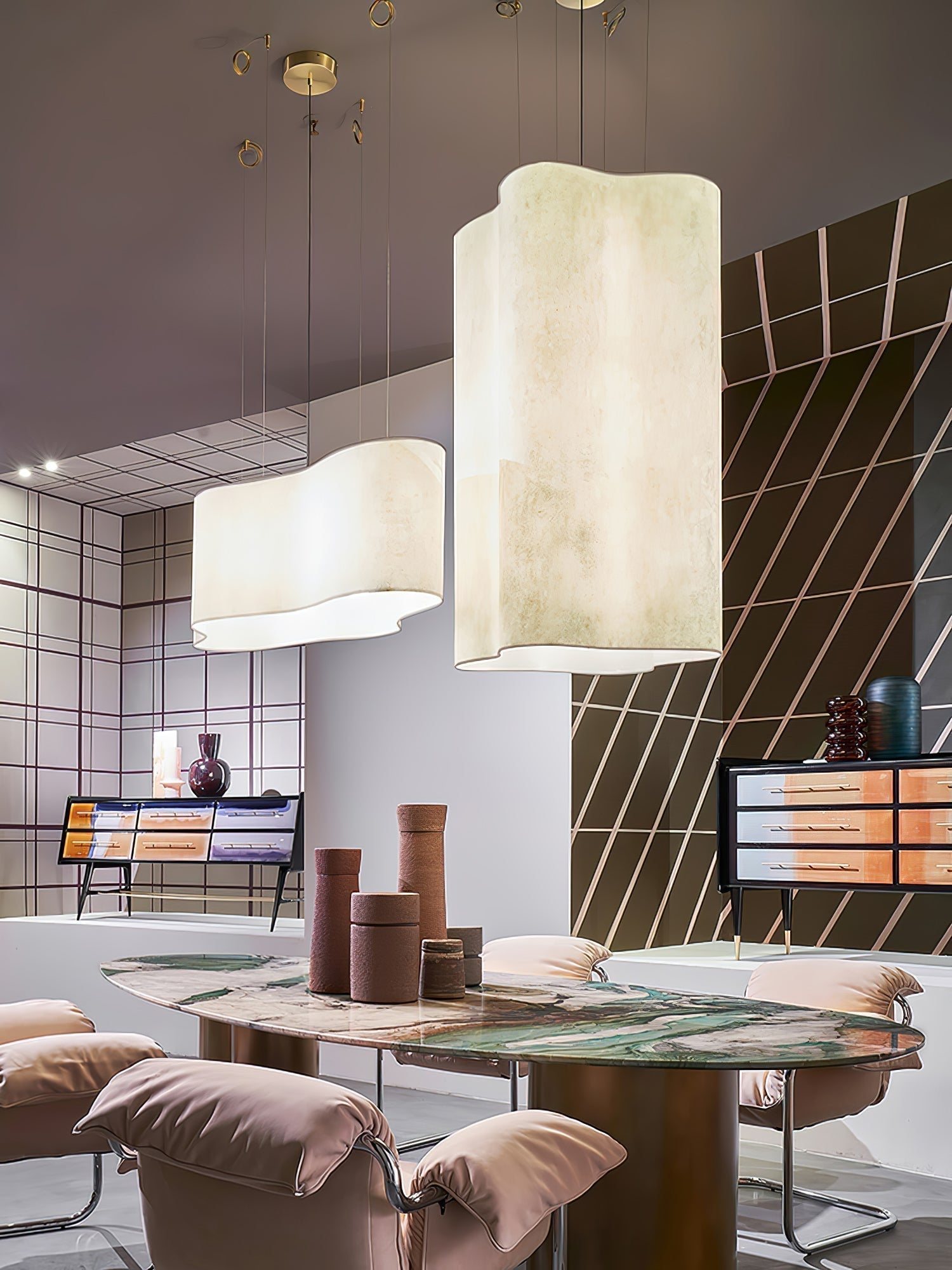Evelan Lampe Pendante Forme Nuage Art Moderne - Neutralighting