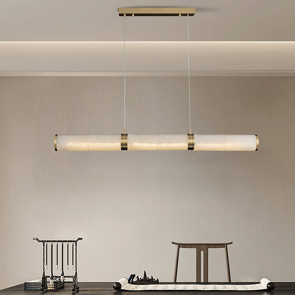 Eira Minimaliste Albâtre Linéaire Pendentif Lumière - Neutralighting