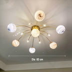 Moderne Plafonnier Boule Moderne, Verre/Métal, Doré, Salon - Neutralighting