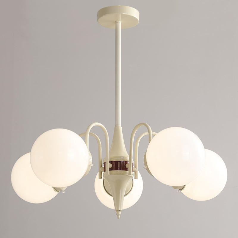Valentina Lustre Français LED Blanc Crème Métal Salon - Neutralighting