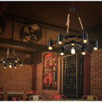 Epoch Suspension LED Industrielle Métal Noir/Corde Café/Bar - Neutralighting