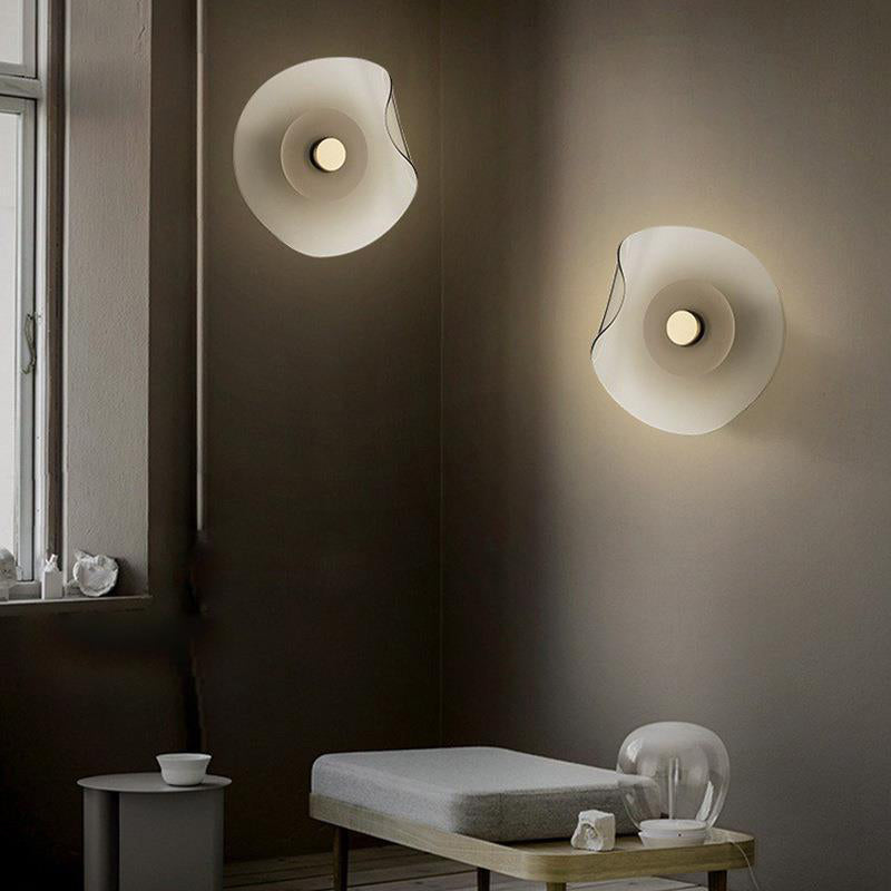 Arisha Applique Murale Fleur Moderne, Métal/Verre, Gris/Bleu, Salon - Neutralighting