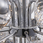 Valentina Lustre Moderne Bulle Grappe Argent Verre Métal Salon - Neutralighting