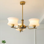 Lustra Chandelier en Verre Vintage Doré Naturel - Neutralighting