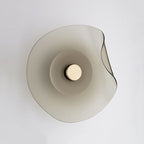 Arisha Applique Murale Fleur Moderne, Métal/Verre, Gris/Bleu, Salon - Neutralighting