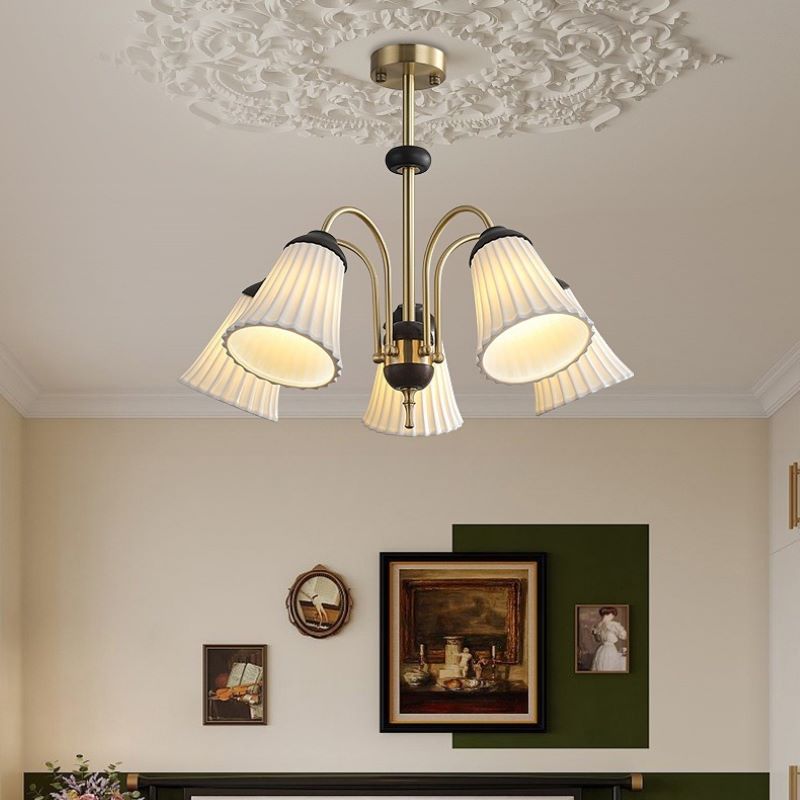 Ray Rétro LED Lustre Or Métal Chambre À Coucher/Salle À Manger - Neutralighting