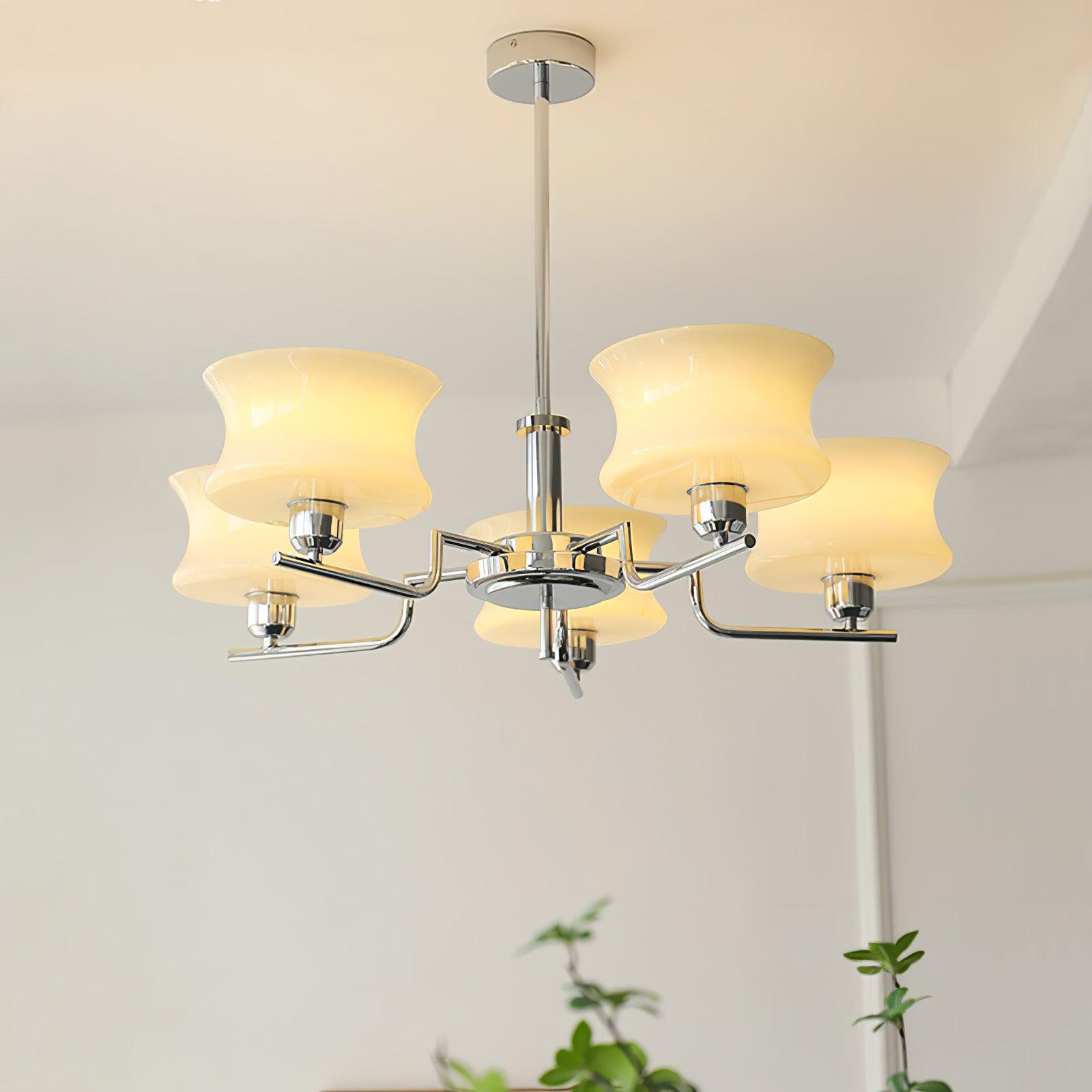 Lustra Chandelier en Verre Vintage Doré Naturel - Neutralighting