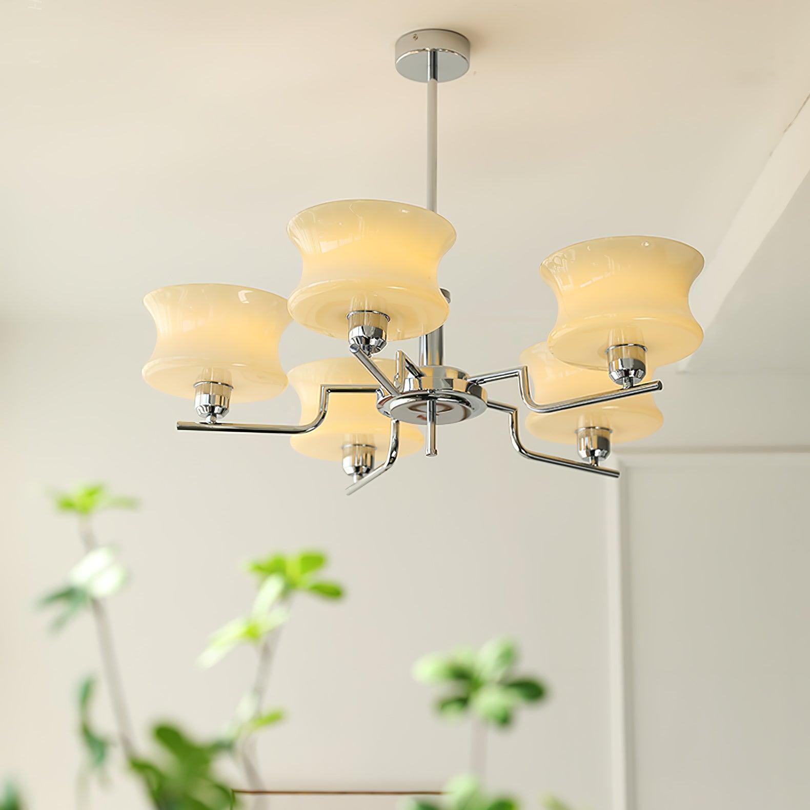 Lustra Chandelier en Verre Vintage Doré Naturel - Neutralighting