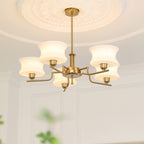Lustra Chandelier en Verre Vintage Doré Naturel - Neutralighting