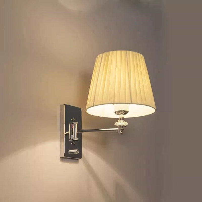 Ritta Moderne LED Intérieur Applique Murale Métal Tissu Salon Chambre à Coucher - Neutralighting