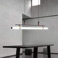 Inari Suspension Linéaire Simple. Métal/Acrylique. Noir/doré. Chambre - Neutralighting