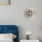 Arisha Applique Murale Fleur Moderne, Métal/Verre, Gris/Bleu, Salon - Neutralighting