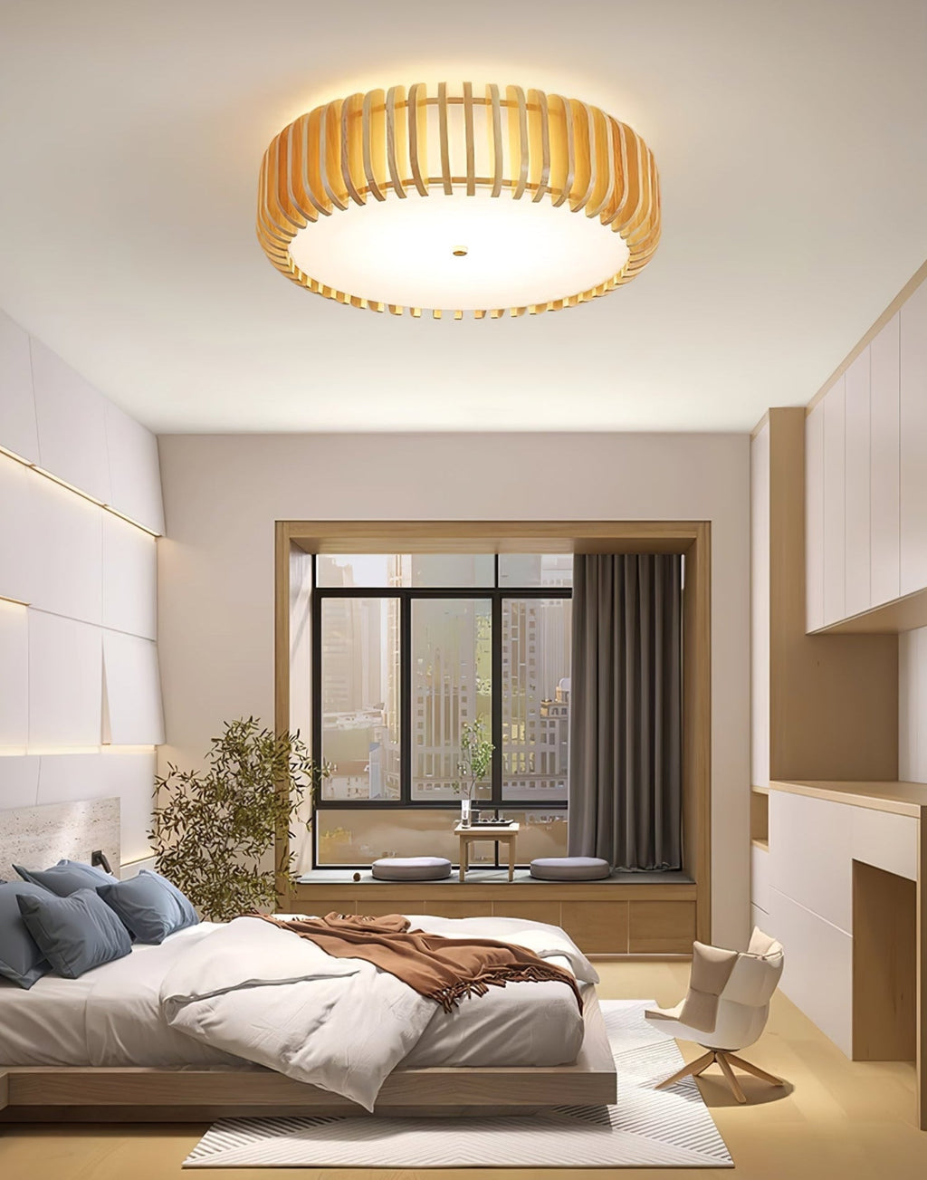 Vezorus Plafonnier en Bois Premium Élégance - Neutralighting